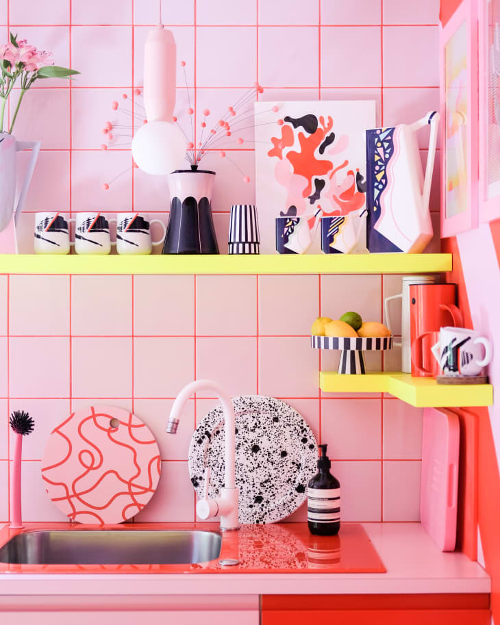 3 Super Fun Design Lessons to Steal from this Mega Colorful Kitchen in ...